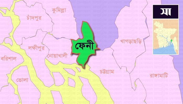 ফেনী জেলার মানচিত্র। ফাইল ছবি