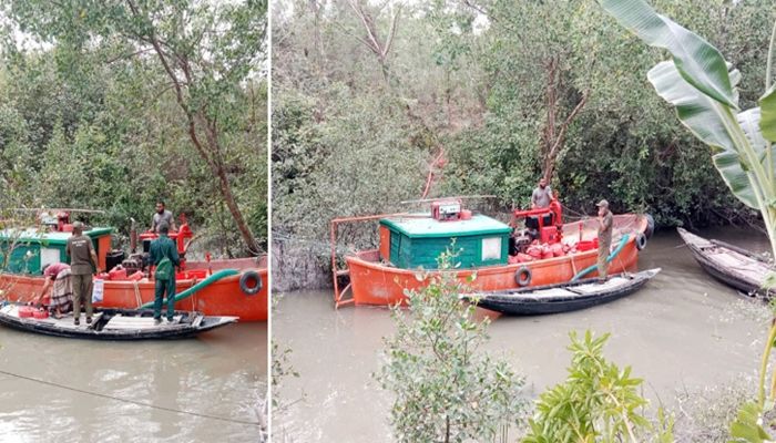 সুন্দরবনে কলমতেজী এলাকায় আগুন