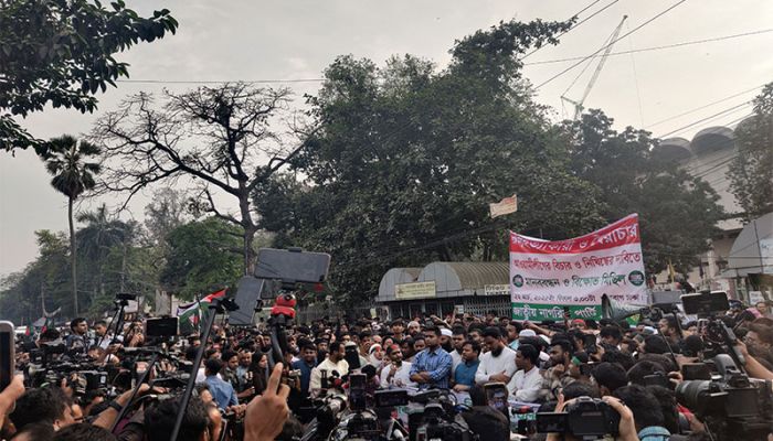 এক বিন্দু রক্ত থাকতে আওয়ামী লীগের পুনর্বাসন নয়: এনসিপির সমাবেশে ঘোষণা