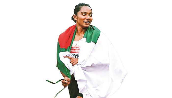 ﻿স্প্রিন্ট রানী শিরিন। ছবি: সংগৃহীত