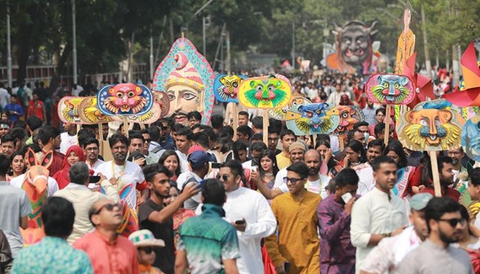 বর্ষবরণ আনন্দ শোভাযাত্রায় পাহাড়-সমতলের ২৮ জাতিগোষ্ঠী