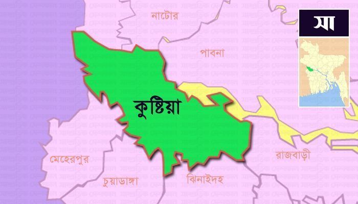 কুষ্টিয়া জেলার মানচিত্র। ফাইল ছবি