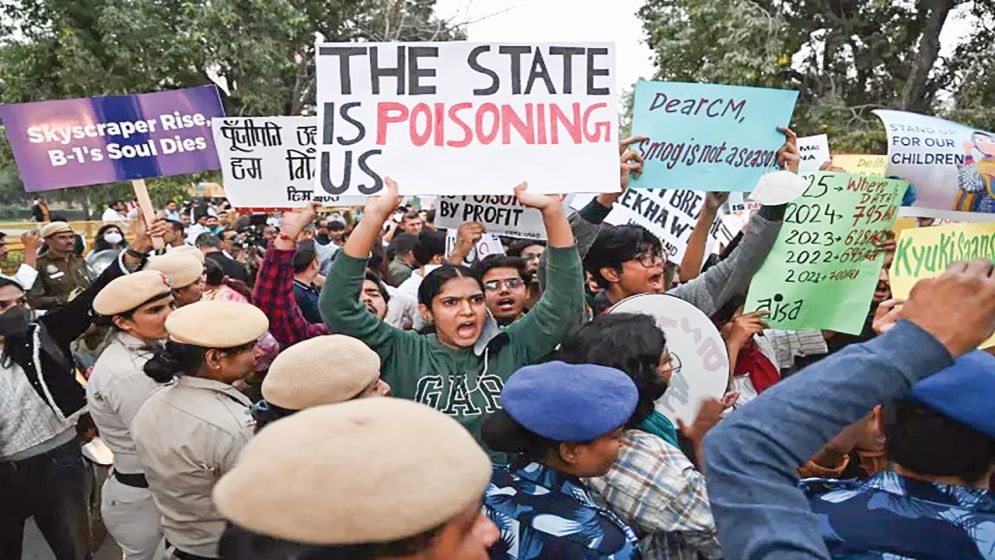 ‘একটু শ্বাস নিতে চাই’ : নয়াদিল্লিতে দূষণবিরোধী গণবিক্ষোভ