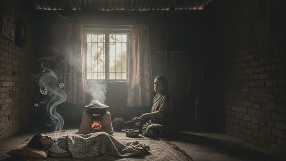 বায়ুদূষণ ঘরেও, বছরে ঝরছে ১৬ হাজার শিশুর প্রাণ